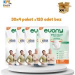 Evony Külot Hasta Bezi Large (L) – 4 Paket x 30 Adet (Toplam 120 Adet) Yeni Ürün 2026