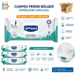 Canped Perine Bölgesi Temizleme Havlusu 4 Paket (Toplam 200 Yaprak) - Görsel 3