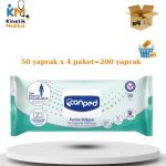 Canped Perine Bölgesi Temizleme Havlusu 4 Paket (Toplam 200 Yaprak)