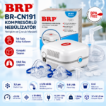 BRP BR-CN191 Kompresörlü Nebülizatör – Yetişkin ve Çocuk Maskeli
