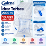 Galena İdrar Torbası 2000 ml – Düz Musluklu / T Musluklu